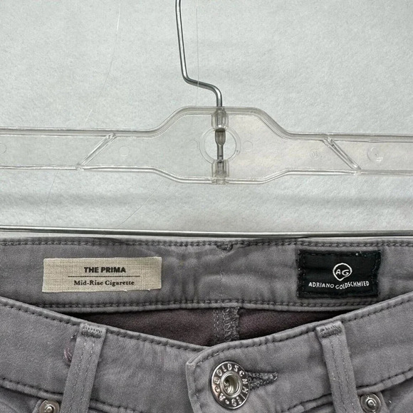 AG Adriano Goldschmied Jeans Womens 27R Prima Mid-Rise Cigarette Denim Gray - Picture 7 of 11